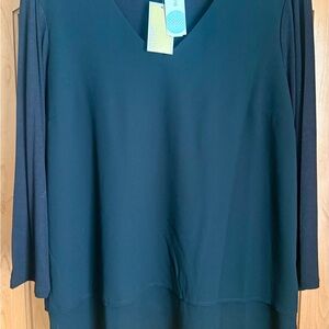 Michael Kors Midnight V-Neck Blouse